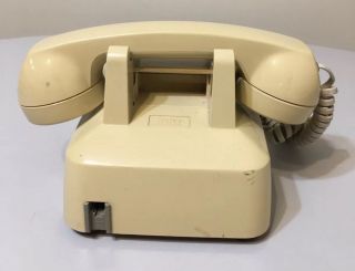 Vintage GTE Push Button Touch Tone Desk Phone Beige /Tan 4