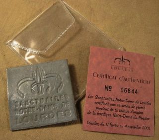 Souvenir Relic From The Cathedral Of Lourdes