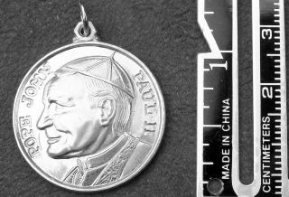 Vintage Carmelite Nuns Pope John Paul Ii Vatican Pilgrimage Creed Sterling Medal