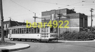 Trolley Negative: Montreal 2873 Newman Pl At Decarie Bl,  Garland Terminus 1952