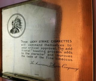 Vintage Lucky Strike Flat Fifties Cigarettes Tobacco Tin - 3