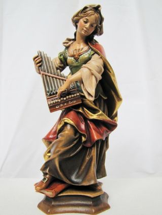 Hand Carved Wooden Lady Figure Statue
