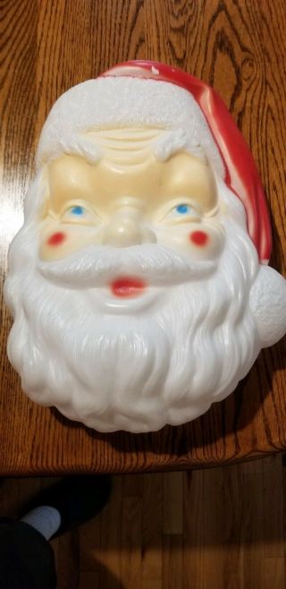 Vintage 1968 Empire Plastic Blow Mold Santa Claus Face Head