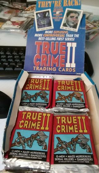 19 Packs Of True Crime Ii Trading Cards W/box Rare