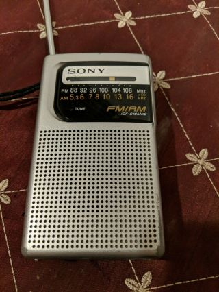 Sony FM AM Portable Pocket Silver Radio ICF S10MK2 4
