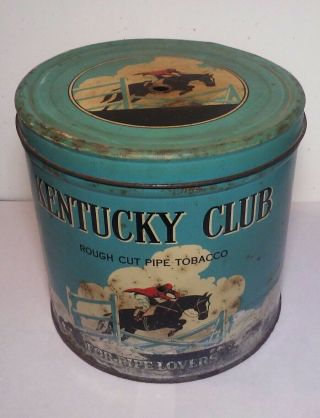 Vintage Kentucky Club Rough Cut Pipe Tobacco For Pipe Lovers Tin 2