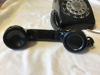 Vintage 1950s WESTERN ELECTRIC C/D 500 (10 - 57) BLACK Rotary Dial Desktop Phone 2