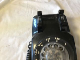 Vintage 1950s WESTERN ELECTRIC C/D 500 (10 - 57) BLACK Rotary Dial Desktop Phone 3