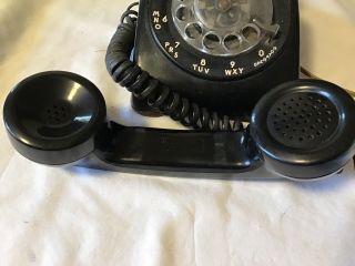 Vintage 1950s WESTERN ELECTRIC C/D 500 (10 - 57) BLACK Rotary Dial Desktop Phone 5