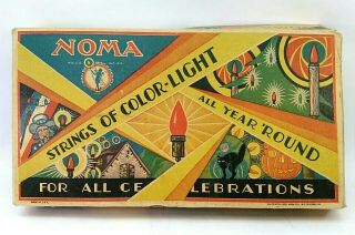 Antique 1929 Noma Strings Of Color - Light All Year 
