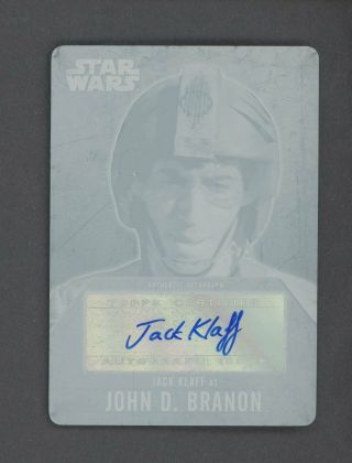 Topps Star Wars Evolution Autograph Printing Plate John Brannon Jack Klaff 1/1