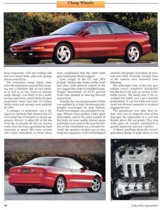 1993 1994 1995 1996 1997 FORD PROBE GT 3 pg Color Article 2