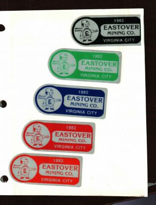 Rare Set Of 5 Virginia Eastover Mining Coal Co.  Coal Mining Stickers 913