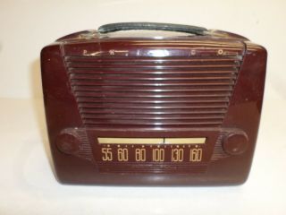 Vintage " Philco " Transitone Portable Radio - Model 49 - 601 - No Battery