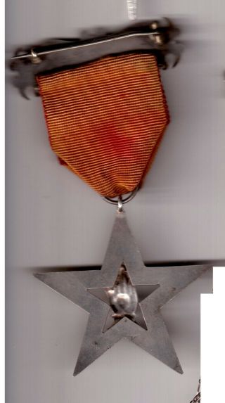 Silver Star Of Ngongotaha Ioof No 49 Newzealand Lodge Medal.