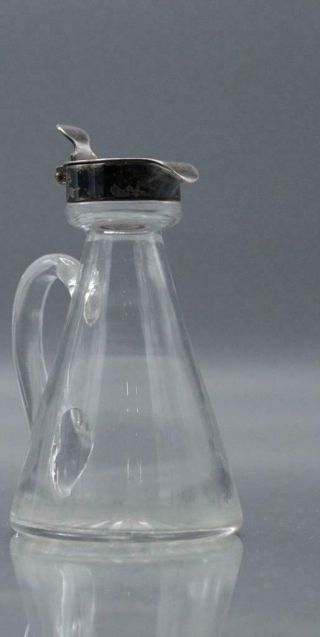 Tiffany & Co Crystal Glass Silver Top Syrup Or Honey Dispenser Pitcher