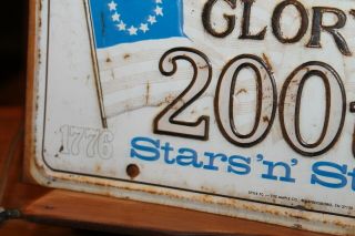 Old Glory ' s 200th License Plate 1776 - 1976 Stars ' n ' Stripes Bicentennial Faded 3