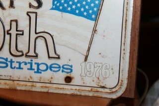 Old Glory ' s 200th License Plate 1776 - 1976 Stars ' n ' Stripes Bicentennial Faded 4