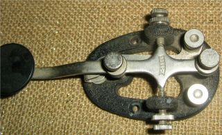Antique Vintage Speed - X Telegraph Morse Code Key H15 - 682 Ham Radio chrome Black 3