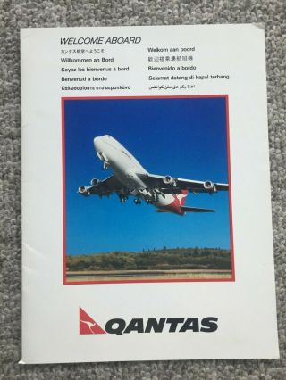 Qantas Australia Airlines Welcome Aboard Booklet / Brochure