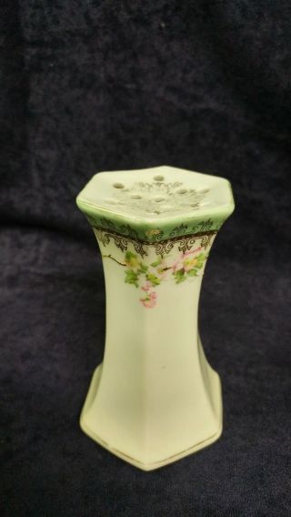 Vintage Prussia Hat/pin Holder/sugar Shaker Hand Painted Approx 4 5/8 " Tall