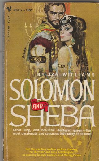 Solomon And Sheba - Jay Williams - 1st Pb Ed - Bantam 1958 - Movie Tie - In