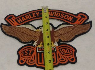 HARLEY DAVIDSON Large Vintage Eagle Patch Made In USA Pre - Owned Distressed LOOK 5