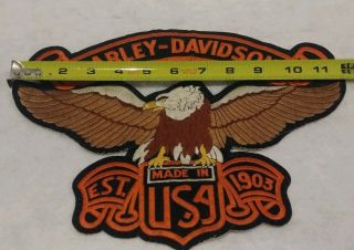 HARLEY DAVIDSON Large Vintage Eagle Patch Made In USA Pre - Owned Distressed LOOK 6