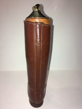Rare 8” Leather Cowboy Boot Table Top Evans Lighter Weighted Detail 2