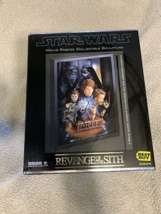 Star Wars Episode III : Revenge Of The Sith 3D Movie Poster Sculpture Style. 8