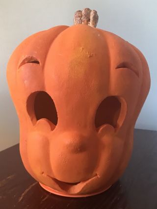 Vintage 1995 Trendmasters Casper Ghost Lighted Pumpkin Jack - O - Lantern Halloween