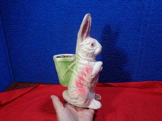 Vintage Paper Mache Easter Bunny Rabbit Candy Container