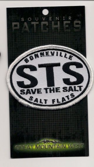 Bonneville Salt Flats Save The Salt Souvenir Utah Patch