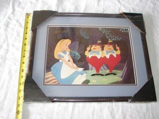 Framed Art Animation Picture Print Disney Alice In Wonderland Signed Marc Davis