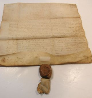 1684 ANTIQUE HANDWRITTEN ENGLISH LEGAL DOCUMENT W/SEAL VELLUM PARCHMENT 3