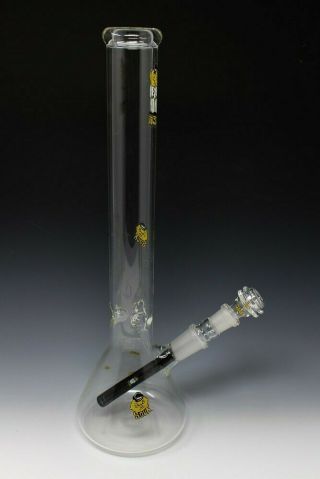 Sour 15 " Beaker Water Pipe With Custom Bowl Piece - Clear