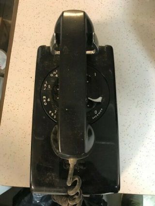 Vintage Western Electric Bell System Model A/b 554 Rotary Wall Phone Black 1959