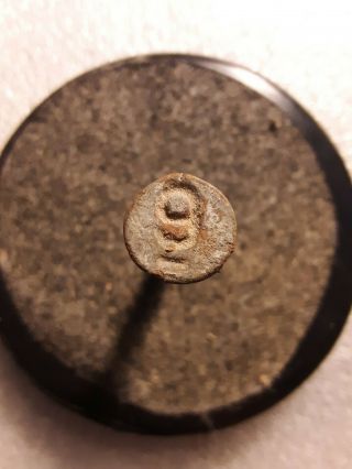 1909 Galvanized Steel Round Head And Shaft Railroad Date Nail.