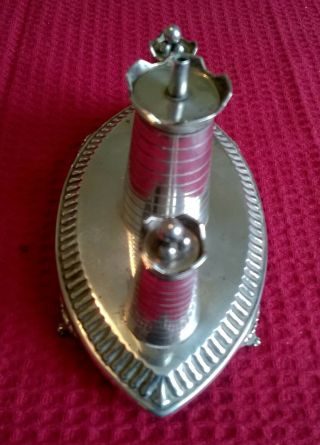19TH CENTURY SILVER PLATED TABLE CIGAR LIGHTER 2