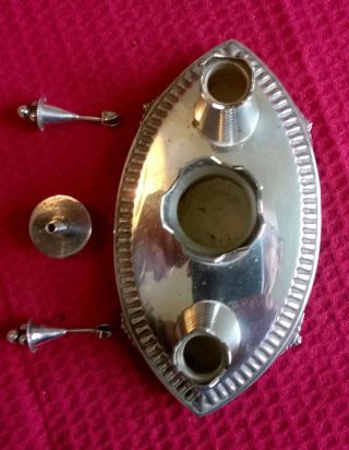 19TH CENTURY SILVER PLATED TABLE CIGAR LIGHTER 5