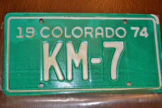 1974 Colorado Motorcycle License Plate