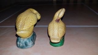Antique or Vintage Chinese Yellow Ducks Geese Ceramic Figurines 4