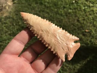 Pinetree 4 1/8 Inches Long Missouri Arrowhead Indian Artifacts