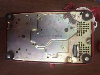 Vintage Red ITT Bell Rotary Dial Phone 50002LR30M1071 Long Cord 4