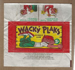 1959 Topps Wacky Plaks 5 Cent Wax Wrapper Rare