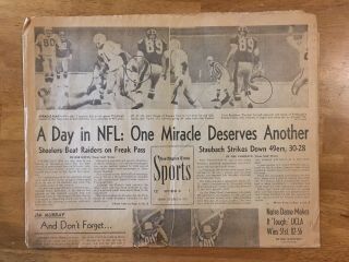 December 24 1972 Los Angeles La Times Newspaper Steelers The Catch Franco Harris