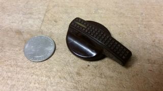 Old Vintage 1940s Admiral Tv Television Long Dark Brown Channel Dial Knob