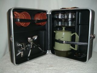 Vintage Regal Poly Perk Travel Coffee Brewer Hard Case Camp Work Picnic Portable