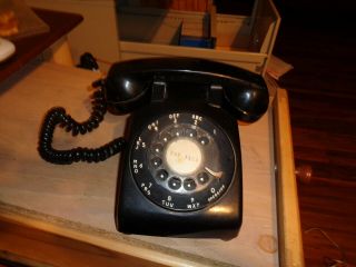 Vintage Stromberg Carlson 500 Rotary Desk Phone Black - - Handset & Dial