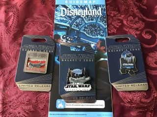 Disney Disneyland Star Wars Galaxy’s Edge Exclusive Pin Set Of 3 Limited Release